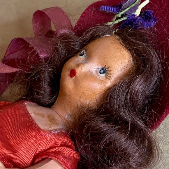 Vintage 50s Nancy Ann Storybook Doll 5.5" Roses Are Red #23 Bisque Painted w/Box - Picture 4 of 7